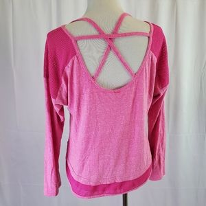 Jockey women's pink long sleeve pink tee shirt
